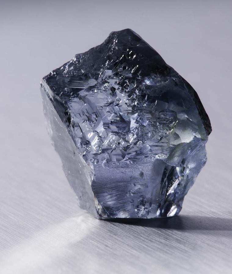 Petra Diamonds recovered this exceptional 29.62ct rough blue diamond in January 2014 at its Cullinan mine in South Africa.
